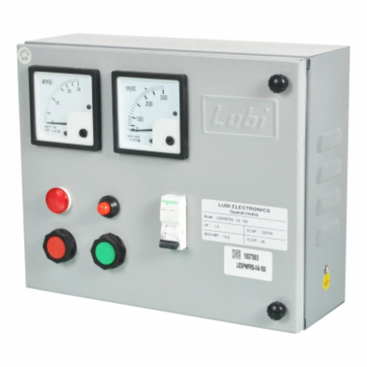 Lubi Pumps Single Phase Starter Panel for 3 4 Water Filled